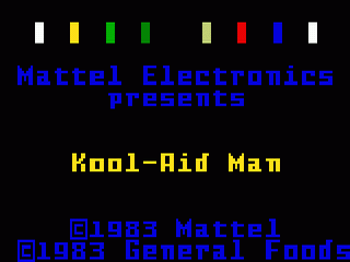 Kool-Aid Man title screen for Intellivision